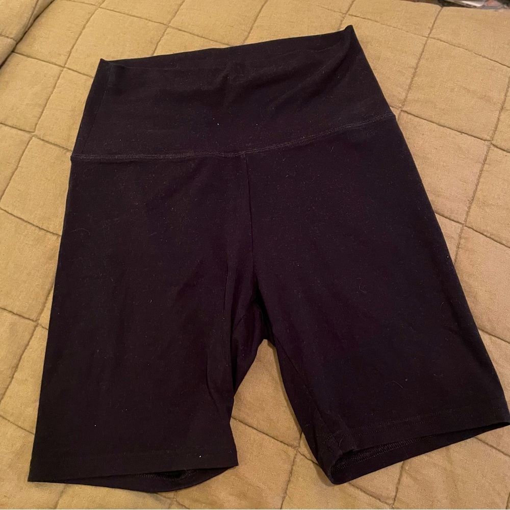 Aerie OG Bike Short ahi-Rise 7” Inseam Bike Shorts Size M Black
